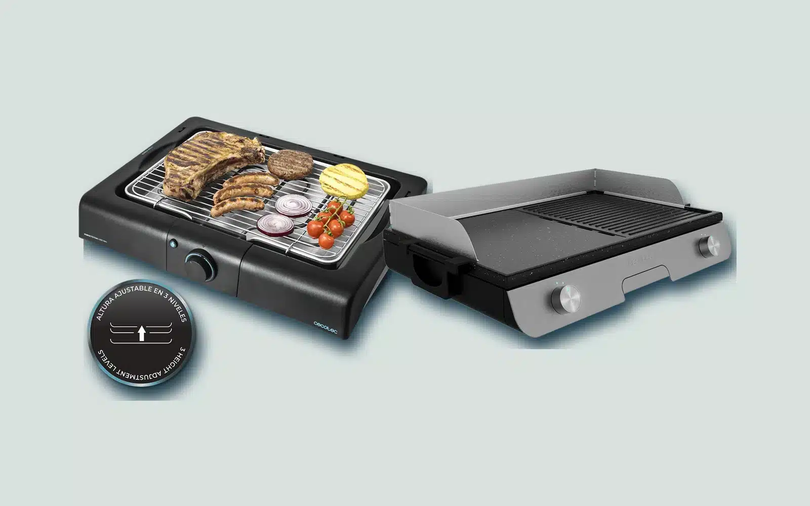Comparativa de qué barbacoa cecotec comprar: parrilla eléctrica o grill a 850 °c