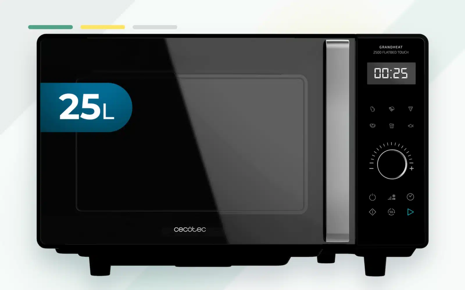 Microondas Cecotec GrandHeat 2500 Flatbed Touch en imagen destacada