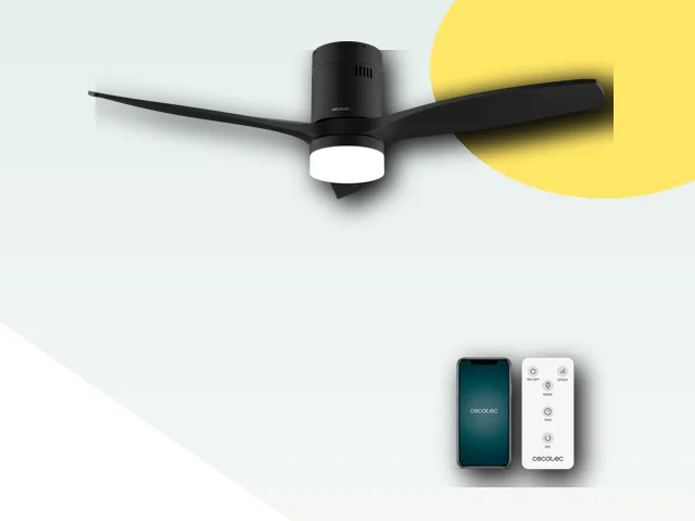 Ventilador de techo Cecotec EnergySilence Aero 5600 Aqua Black&Black Connected