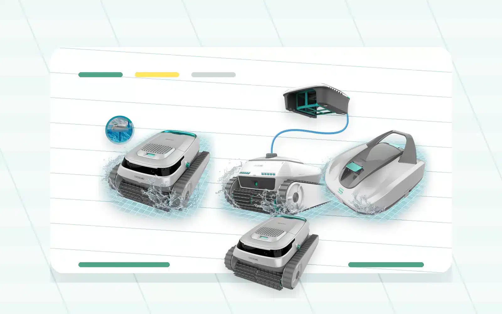 Robots limpiafondos Cecotec Pooldroid para piscinas